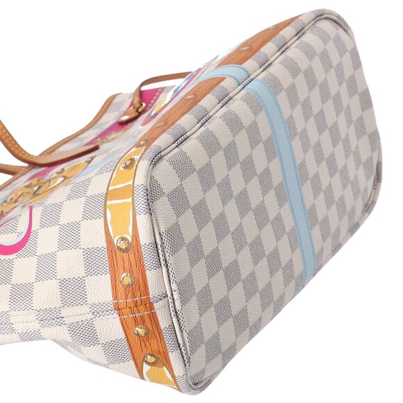 Louis Vuitton Neverfull MM Summer Trunk Hawaii Tote Bag N41734 Damier Azur - Picture 8 of 10